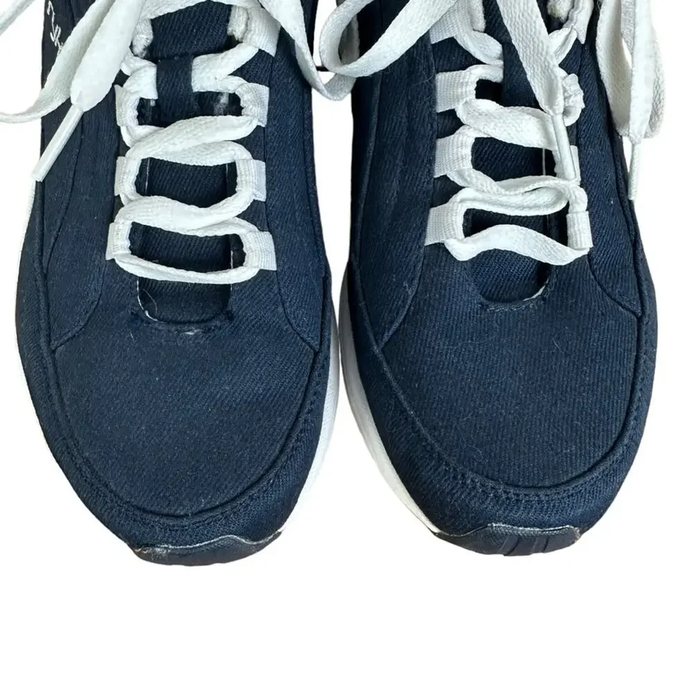 Ryka A212683 Women's Ghillie Navy White Nitracel Canvas Walking Shoes Size 8